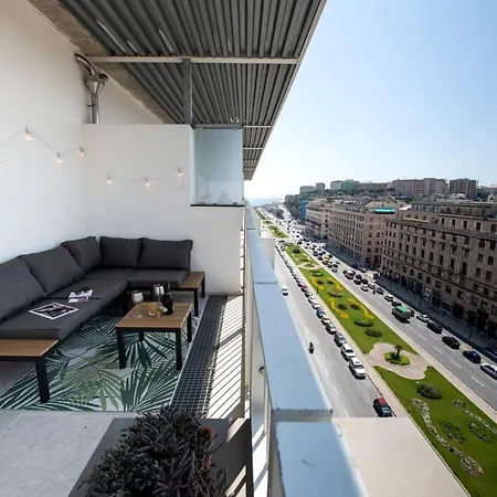 Ferienwohnung Attico Luxury Con Parcheggio E Terrazza Vista Mozzafiato Genua Exterior foto