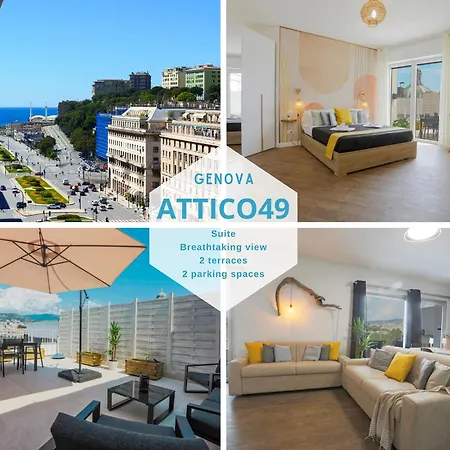 Ferienwohnung Attico Luxury Con Parcheggio E Terrazza Vista Mozzafiato Genua Exterior foto
